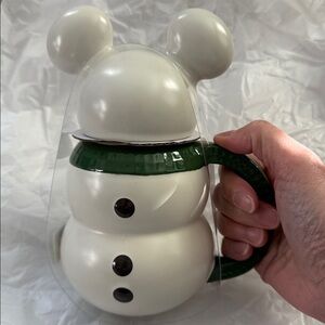 Disneyworld Mickey Snowman Stoneware Mug